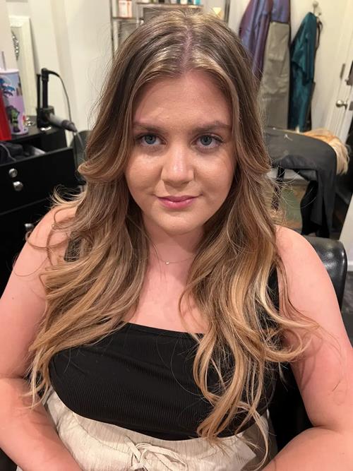 Hair Extensions photo, Denver Colorado. an all natural gorgeous blend of tape and and my special tec(..)